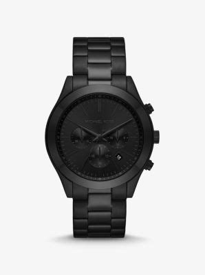 Montre slim Runway noire surdimensionnée 